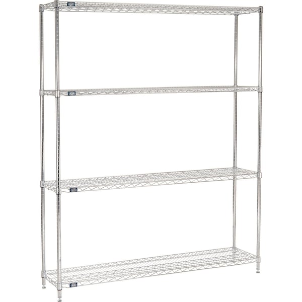 Nexel Chrome Wire Shelving, 72W X 14D x 86H 14728C - main